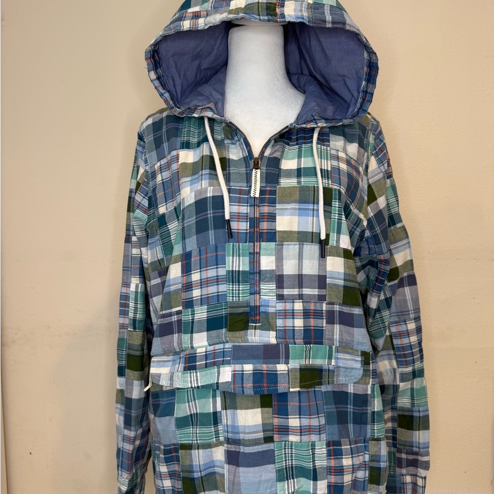 L.L. Bean Patchwork Hooded Pullover Jacket - Size M